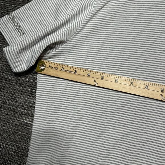 Bonobos Golf Polo Shirt Men's M Gray Striped Stretch Skim Fit GKT10928S - Picture 9 of 15